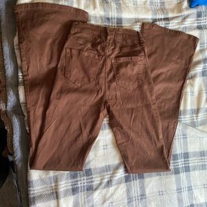 Fashion nova brown bell bottom stretchy pants